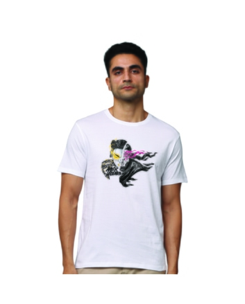 Lobaxrevenant Greys&Blues Pima Round neck T-Shirt-White